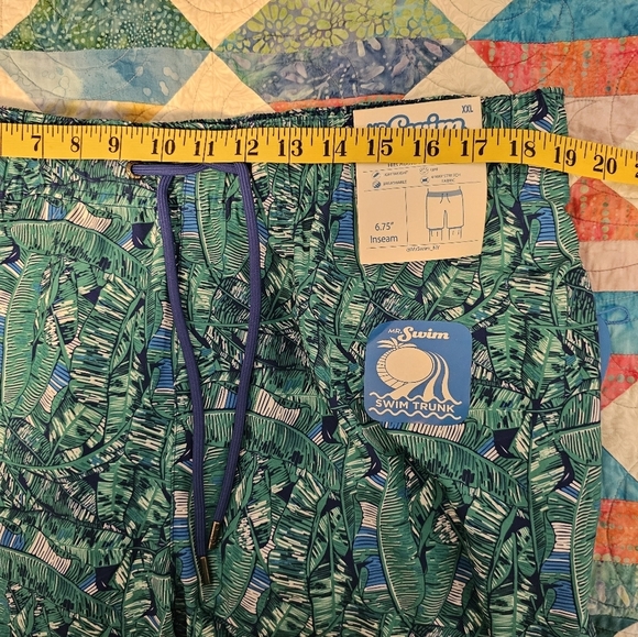Mr. Swim Palms Blue Swim Trunks Men's Big & Tall Size XXL NWT - Picture 5 of 11